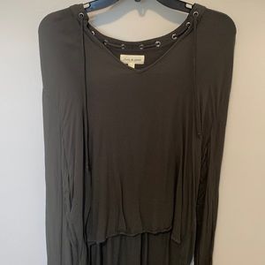 Cloth and stone top olive green with grommet detail